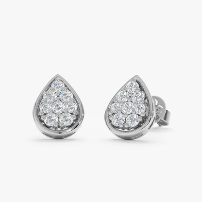 1.0 CT Round Bezel Solitaire Lab Grown Diamond Earrings
