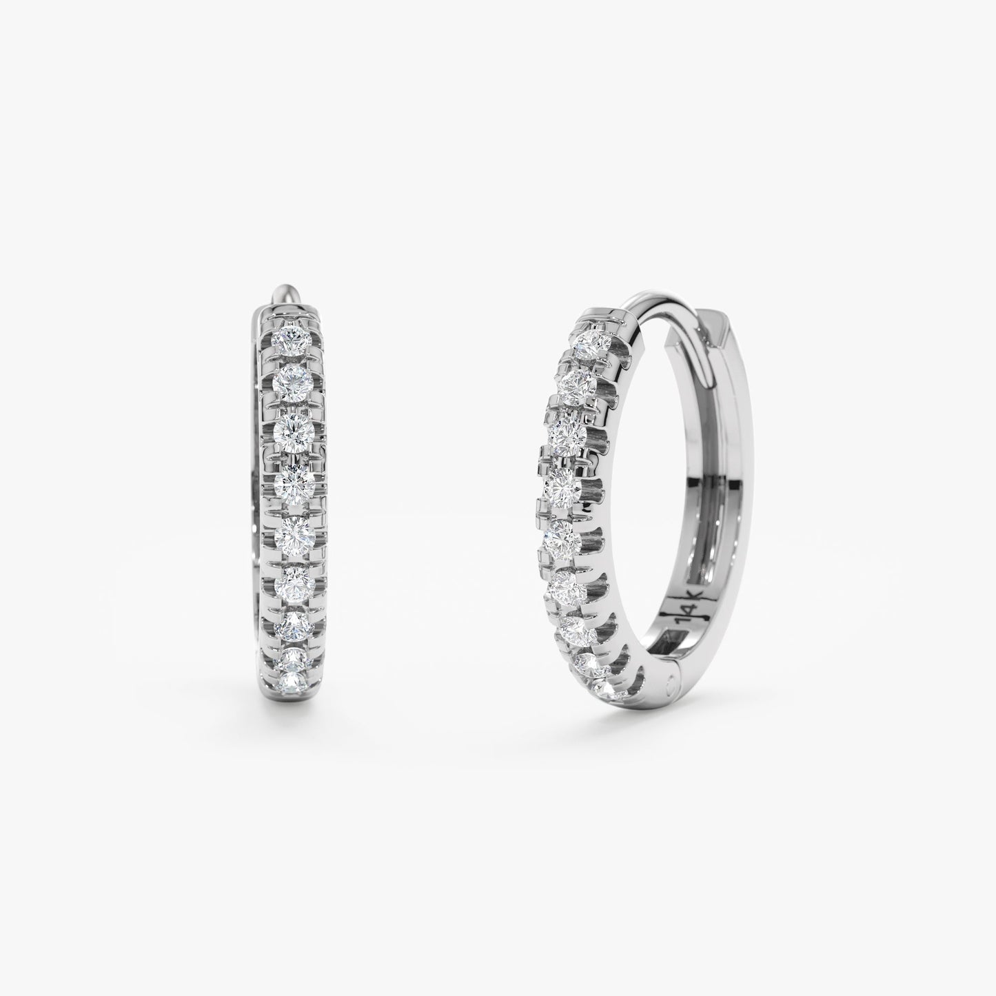 1.0 CT Round Bezel Solitaire Lab Grown Diamond Earrings
