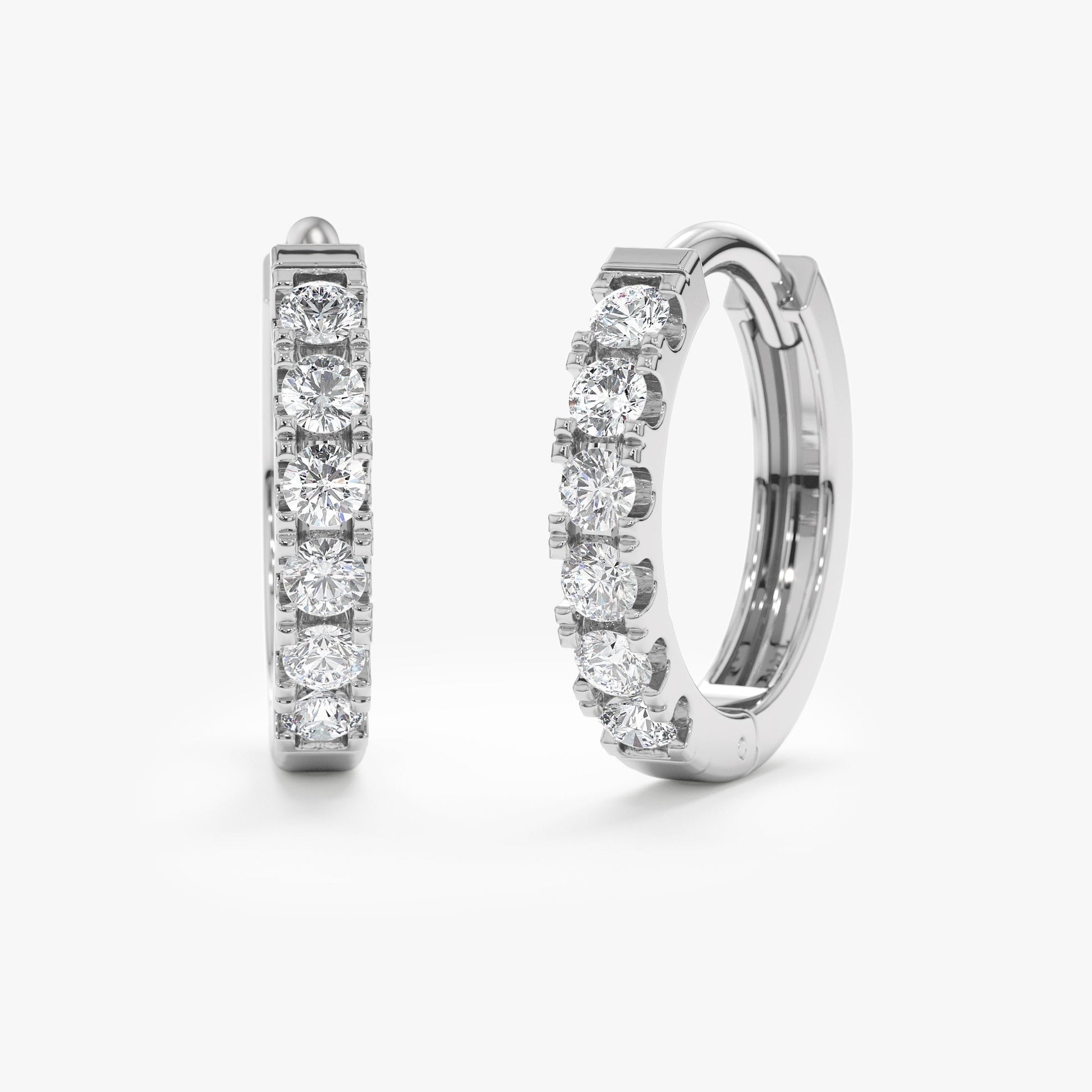1.0 CT Round Bezel Solitaire Lab Grown Diamond Earrings
