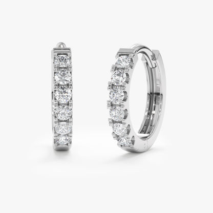 1.0 CT Round Bezel Solitaire Lab Grown Diamond Earrings