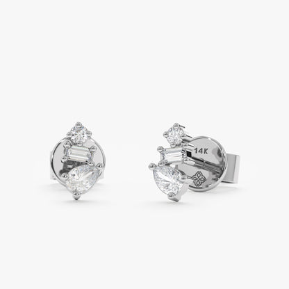 1.0 CT Round Bezel Solitaire Lab Grown Diamond Earrings