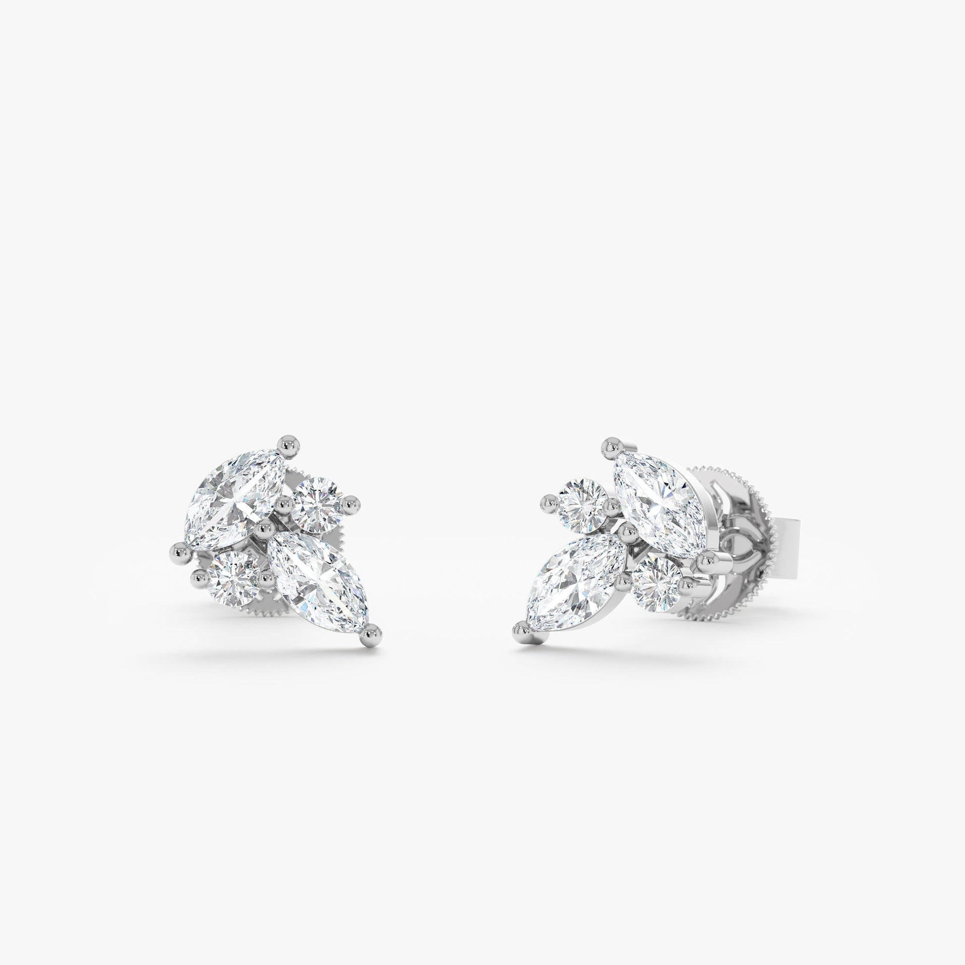 1.0 CT Round Bezel Solitaire Lab Grown Diamond Earrings