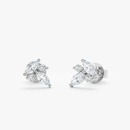 1.0 CT Round Bezel Solitaire Lab Grown Diamond Earrings