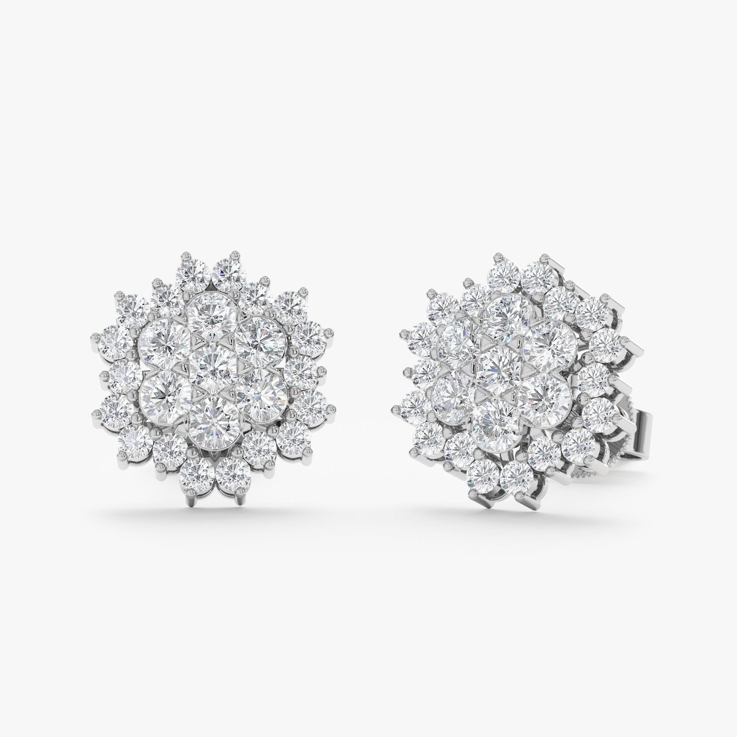 1.0 CT Round Bezel Solitaire Lab Grown Diamond Earrings