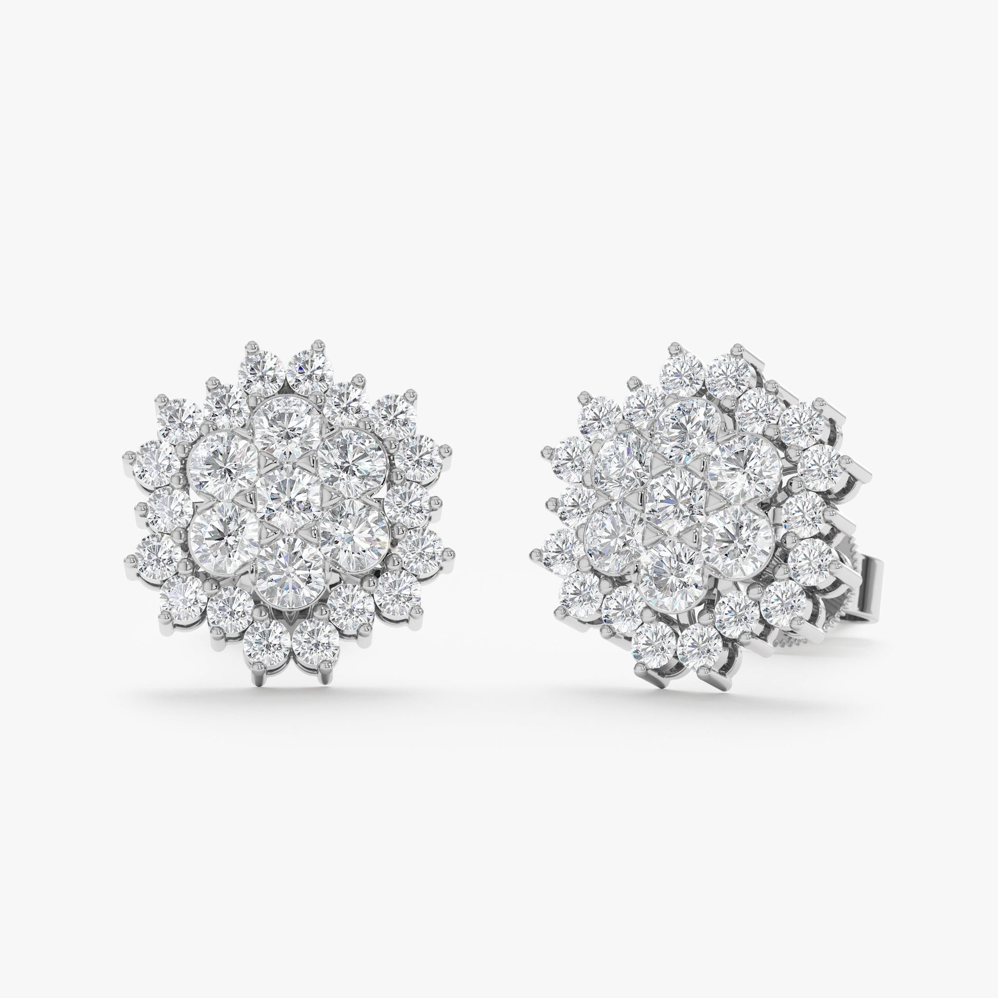 1.0 CT Round Bezel Solitaire Lab Grown Diamond Earrings