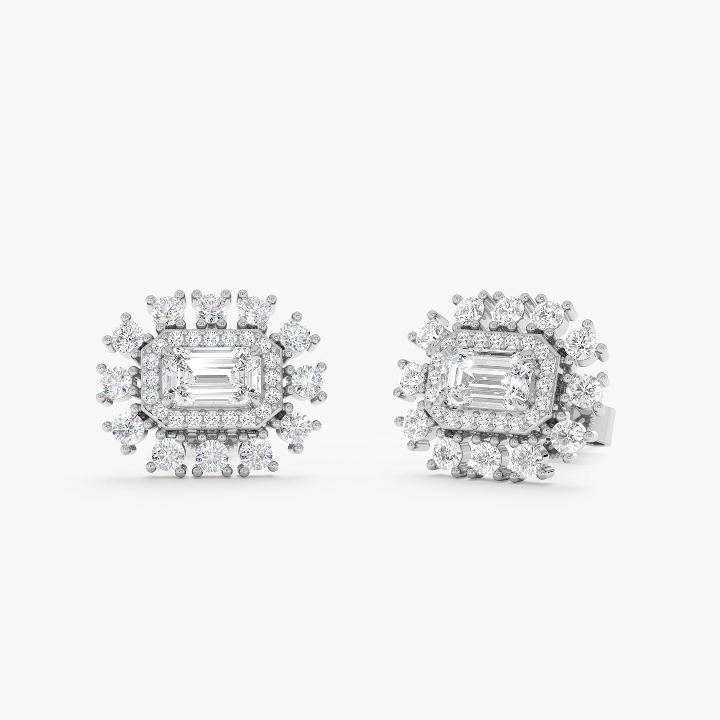 1.0 CT Round Bezel Solitaire Lab Grown Diamond Earrings