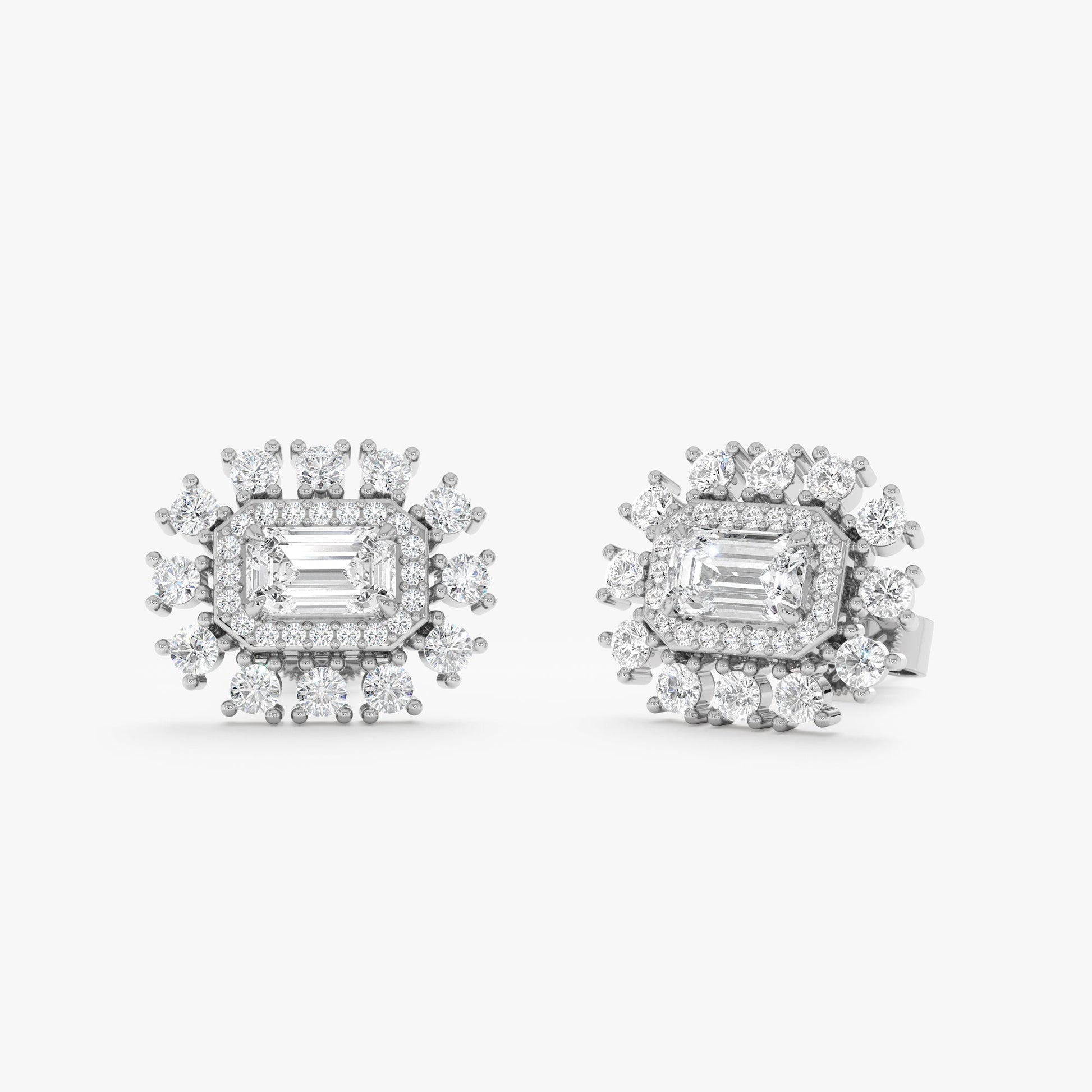 1.0 CT Round Bezel Solitaire Lab Grown Diamond Earrings