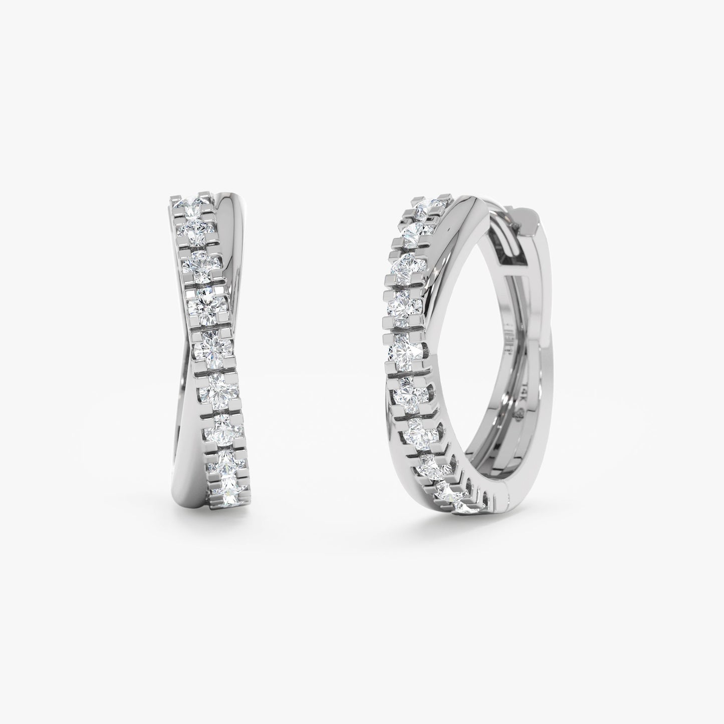 1.0 CT Round Bezel Solitaire Lab Grown Diamond Earrings