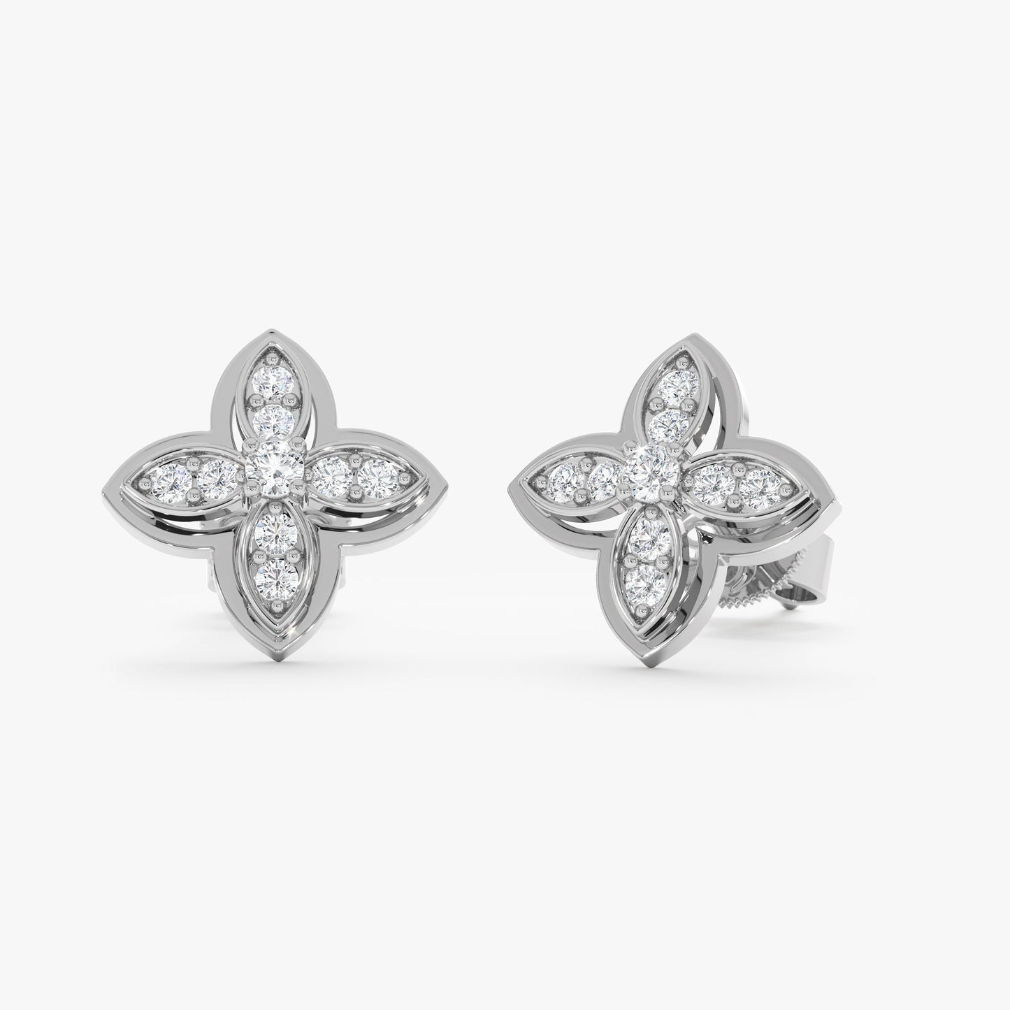 1.0 CT Round Bezel Solitaire Lab Grown Diamond Earrings