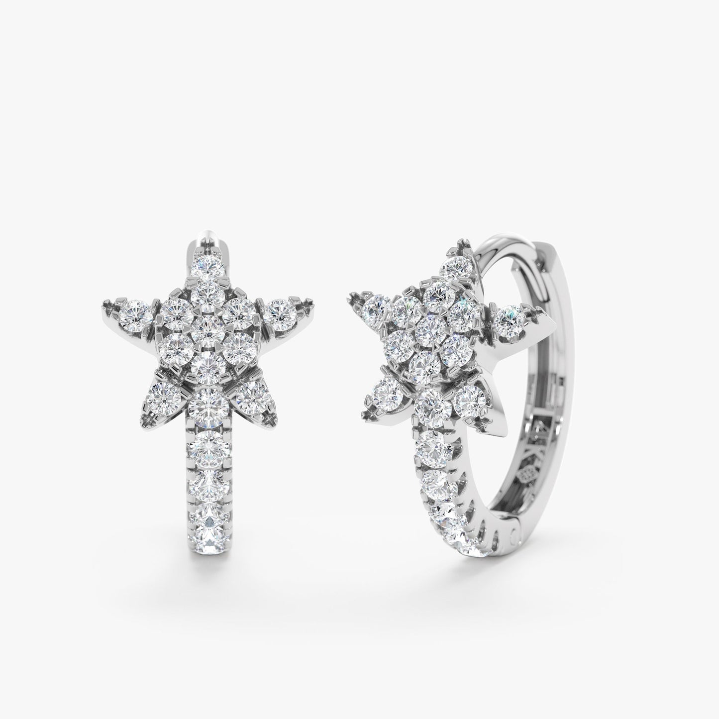 1.0 CT Round Bezel Solitaire Lab Grown Diamond Earrings