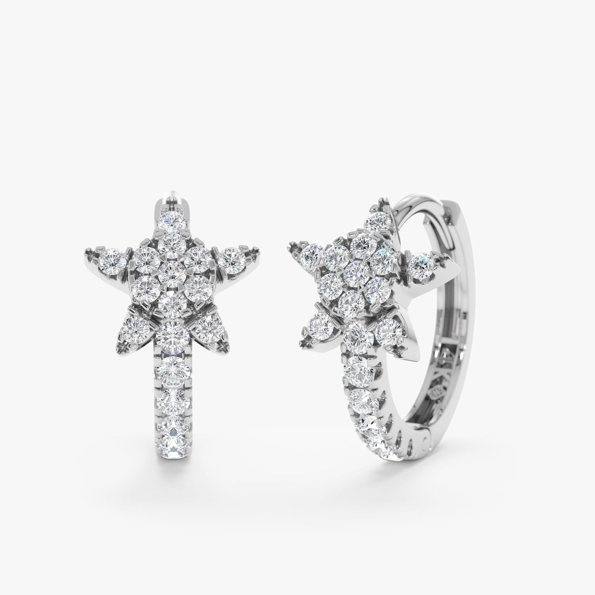 1.0 CT Round Bezel Solitaire Lab Grown Diamond Earrings