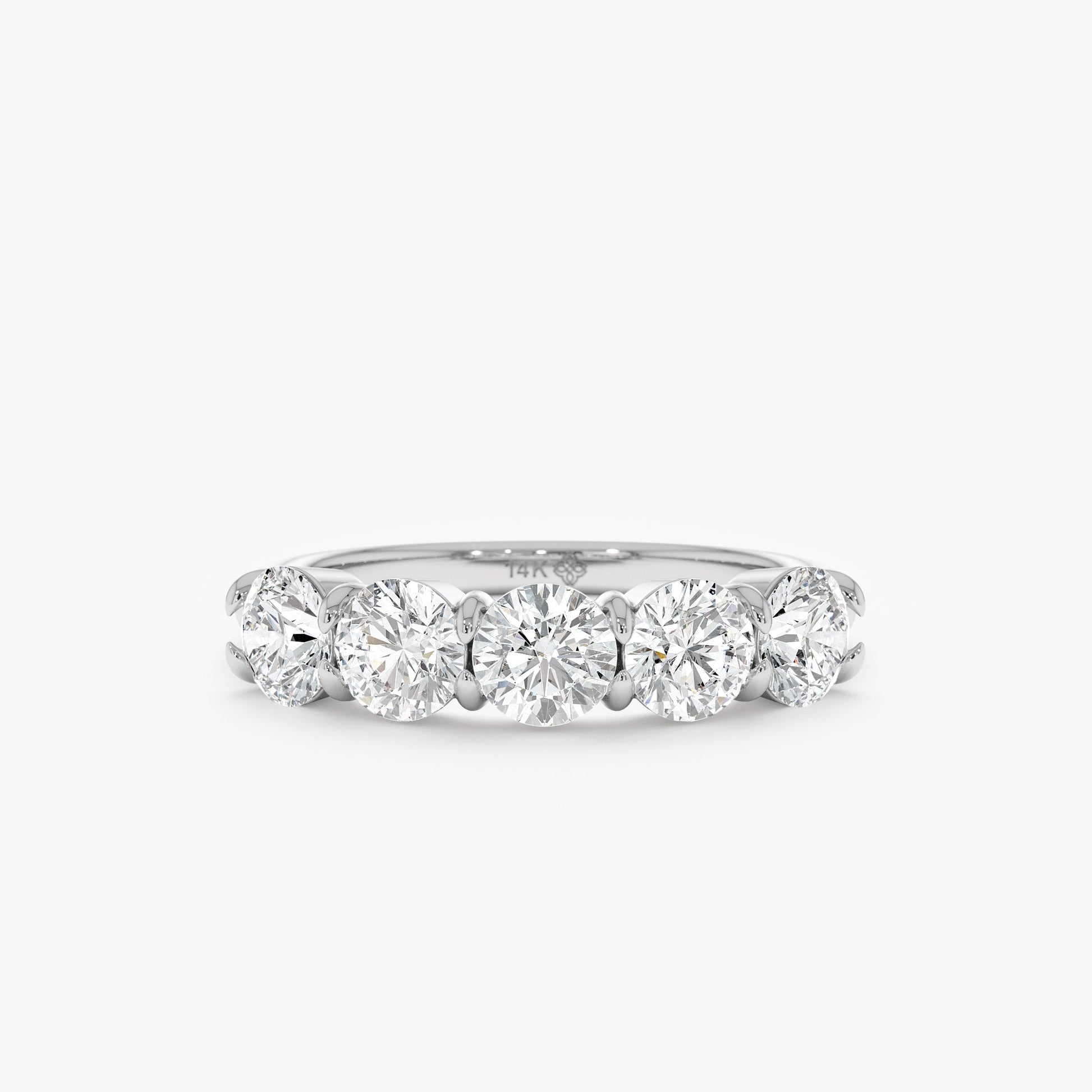 2 CT Round Three Stones Lab Grown Diamond Engagement Ring
