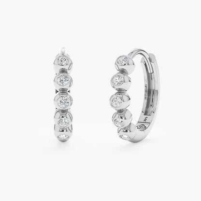 1.0 CT Round Bezel Solitaire Lab Grown Diamond Earrings