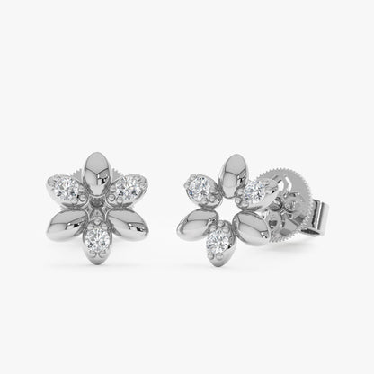 1.0 CT Round Bezel Solitaire Lab Grown Diamond Earrings