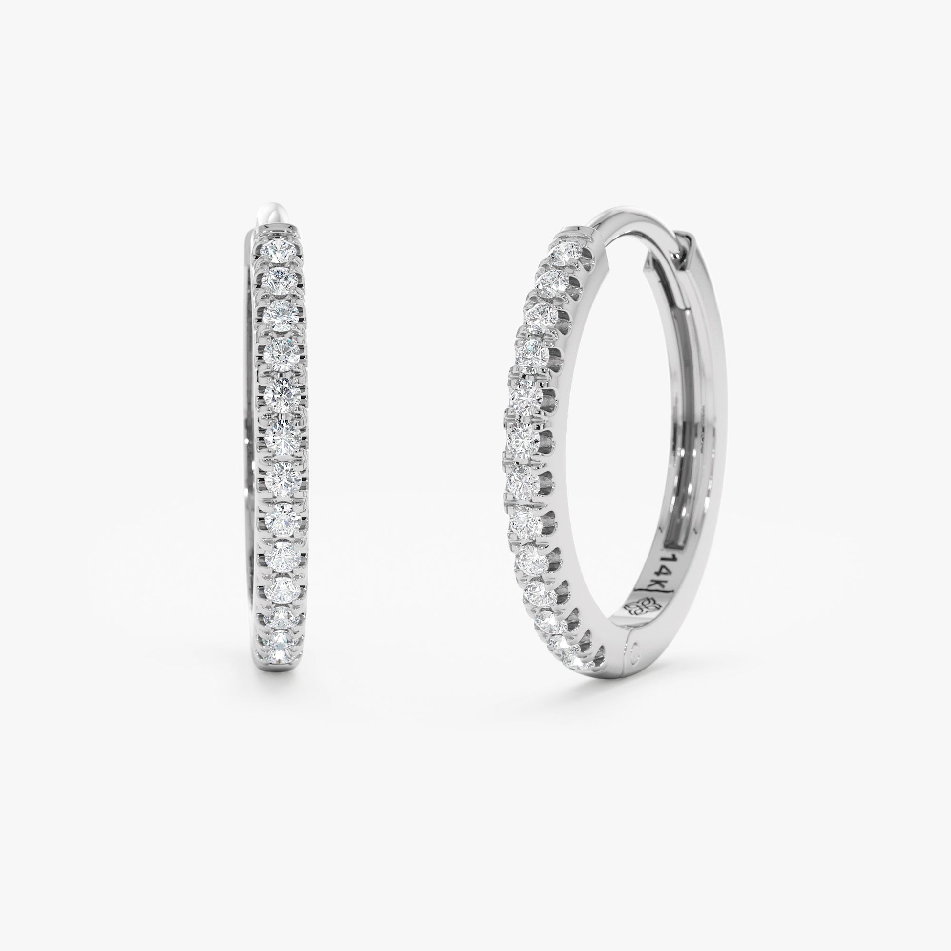 1.0 CT Round Bezel Solitaire Lab Grown Diamond Earrings