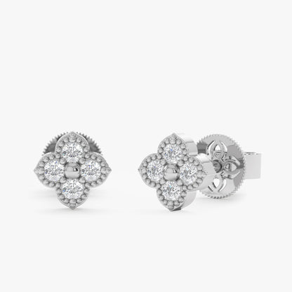 1.0 CT Round Bezel Solitaire Lab Grown Diamond Earrings