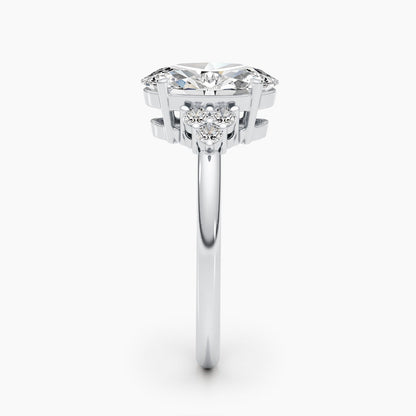 2.42 CT Oval Cut Cluster CVD G/VS Diamond Engagement Ring 3