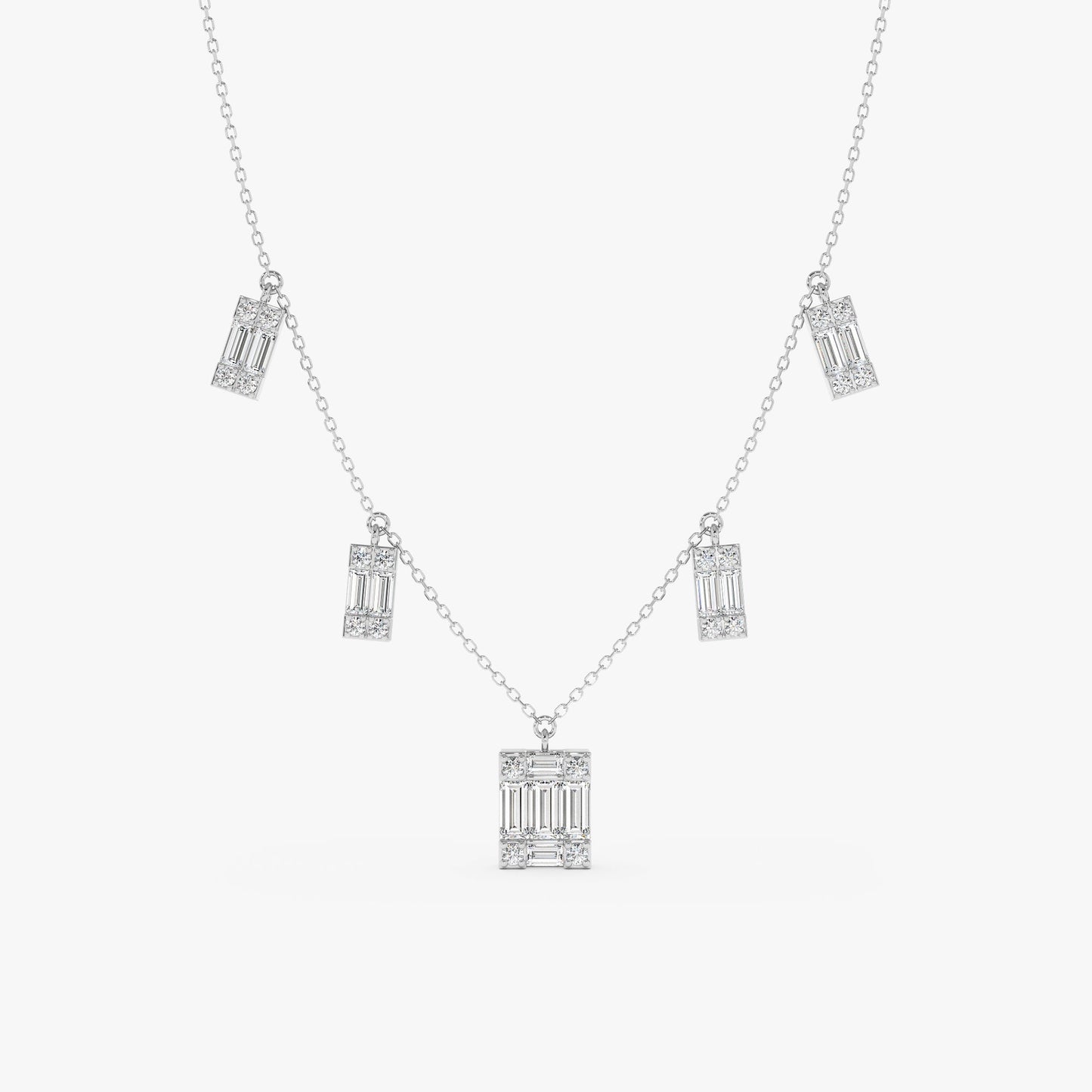 1.0 CT Round Bezel Solitaire Lab Grown Diamond Necklace