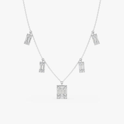 1.0 CT Round Bezel Solitaire Lab Grown Diamond Necklace