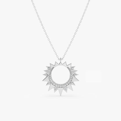 1.0 CT Round Bezel Solitaire Lab Grown Diamond Necklace