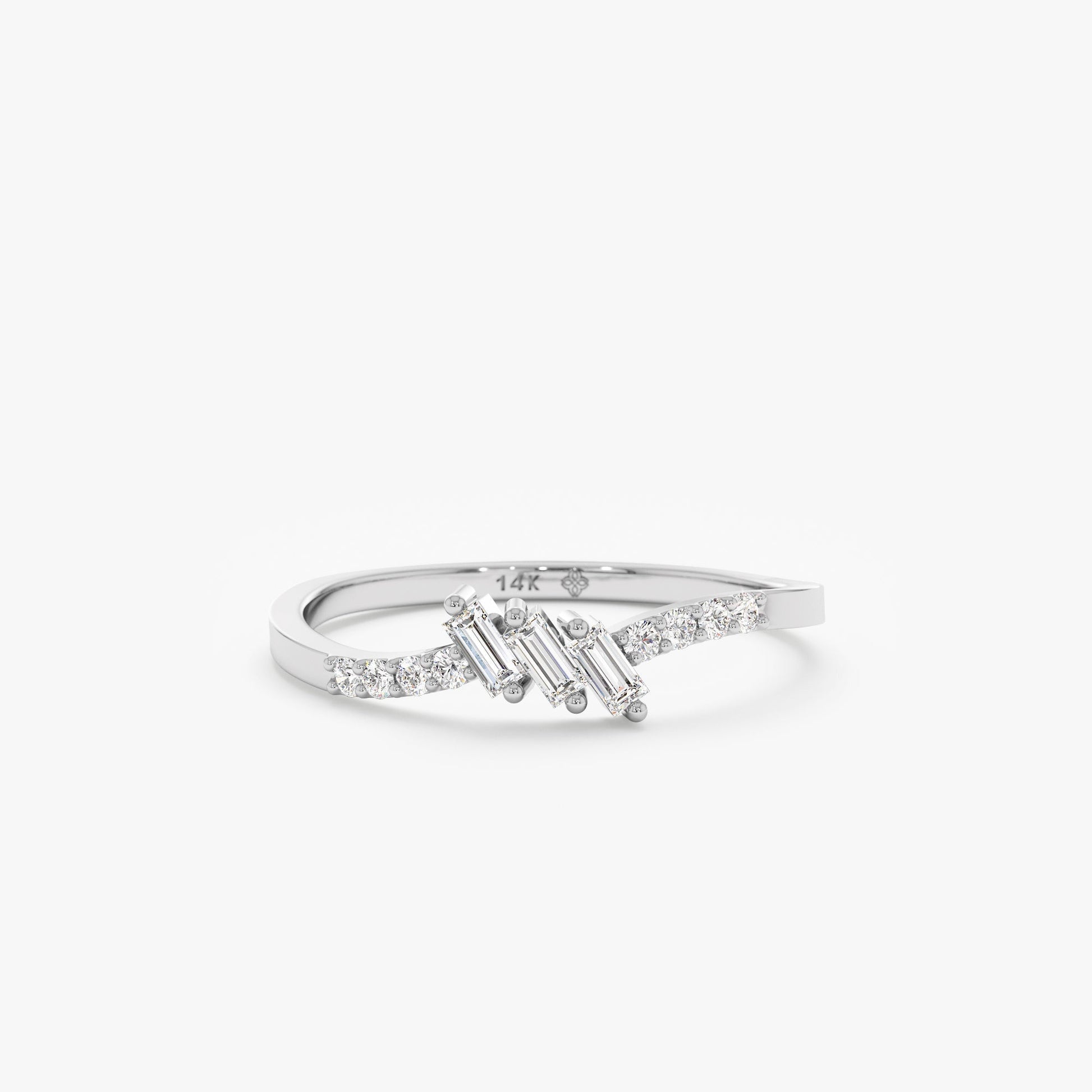 2 CT Round Three Stones Lab Grown Diamond Engagement Ring