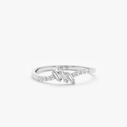 2 CT Round Three Stones Lab Grown Diamond Engagement Ring