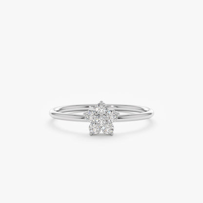 2 CT Round Three Stones Lab Grown Diamond Engagement Ring