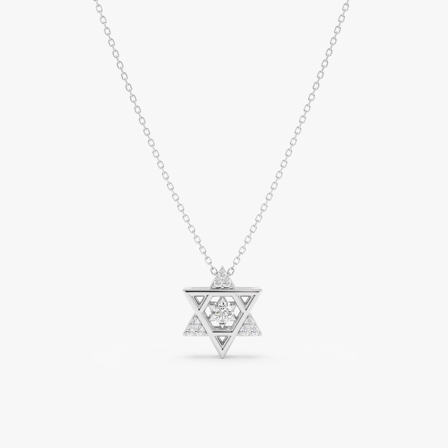 1.0 CT Round Bezel Solitaire Lab Grown Diamond Necklace