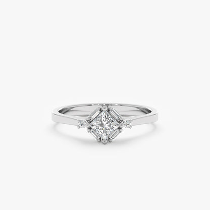 2 CT Round Three Stones Lab Grown Diamond Engagement Ring