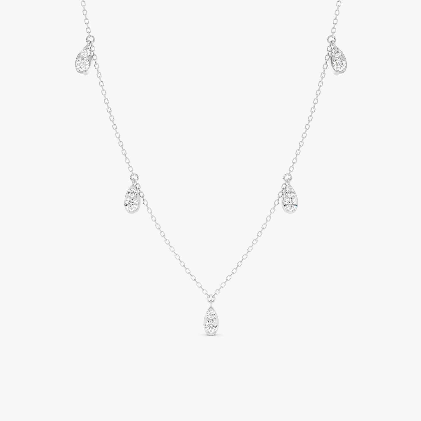 1.0 CT Round Bezel Solitaire Lab Grown Diamond Necklace