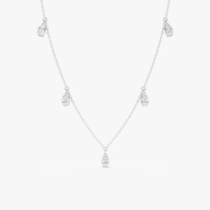 1.0 CT Round Bezel Solitaire Lab Grown Diamond Necklace