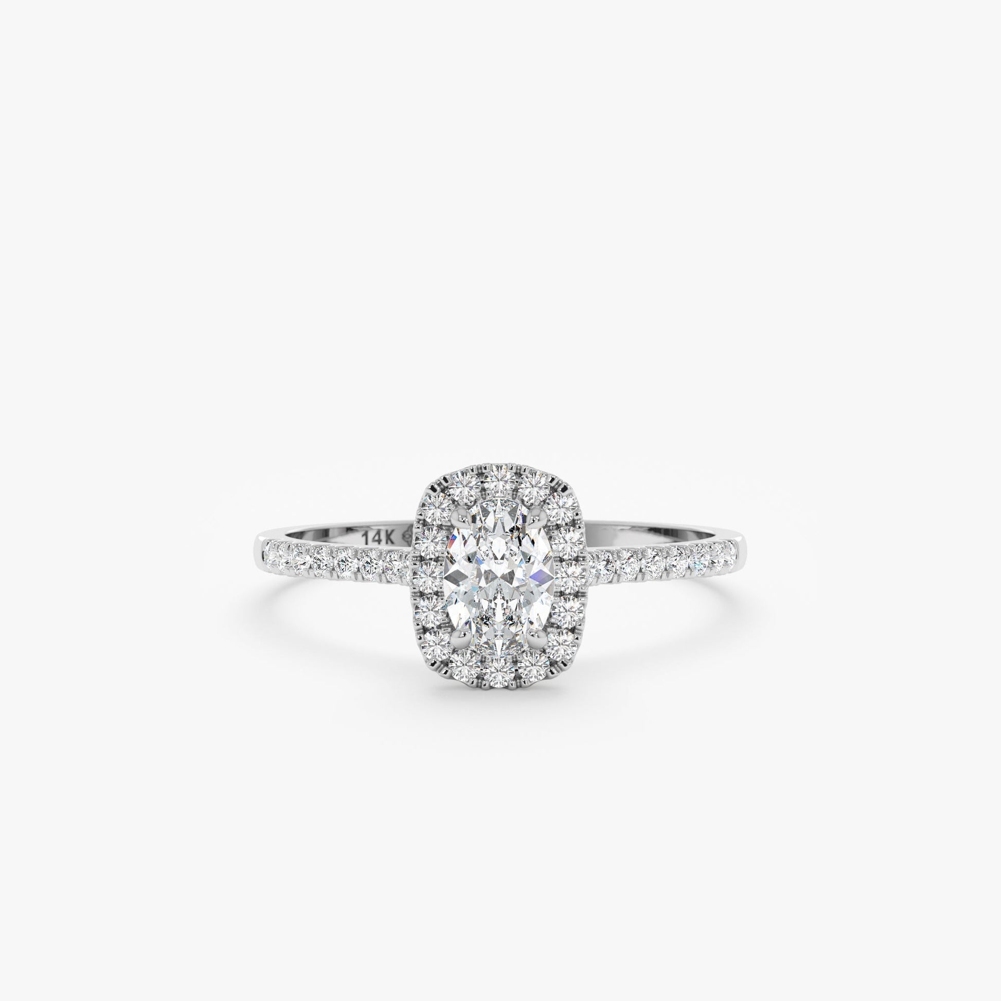2 CT Round Three Stones Lab Grown Diamond Engagement Ring