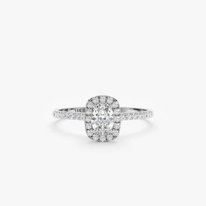 2 CT Round Three Stones Lab Grown Diamond Engagement Ring