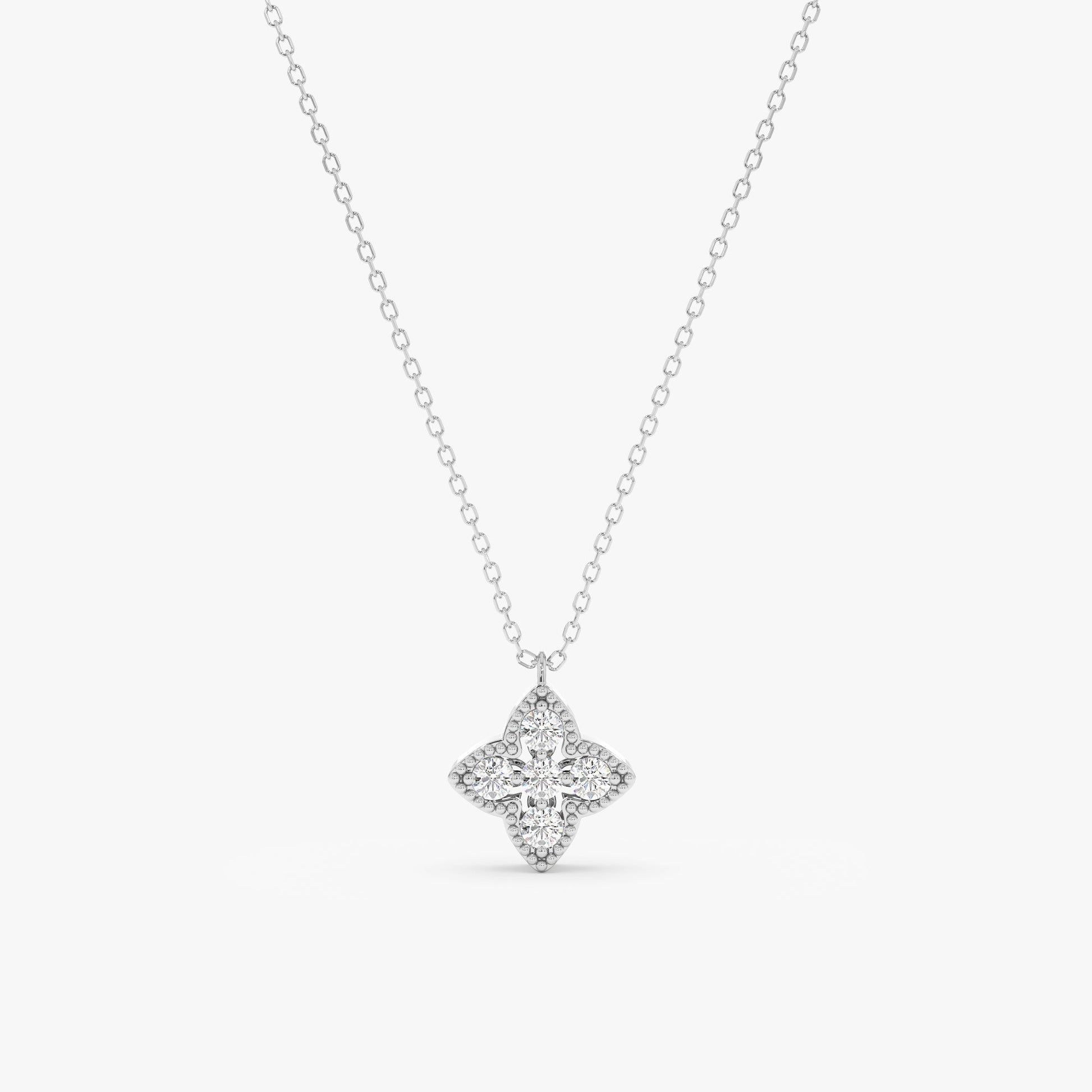 1.0 CT Round Bezel Solitaire Lab Grown Diamond Necklace