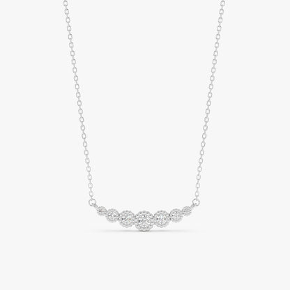 1.0 CT Round Bezel Solitaire Lab Grown Diamond Necklace