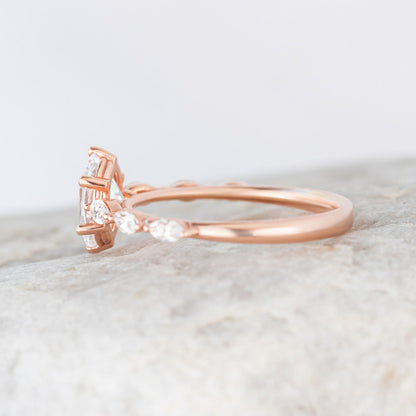2 CT Round Three Stones Lab Grown Diamond Engagement Ring