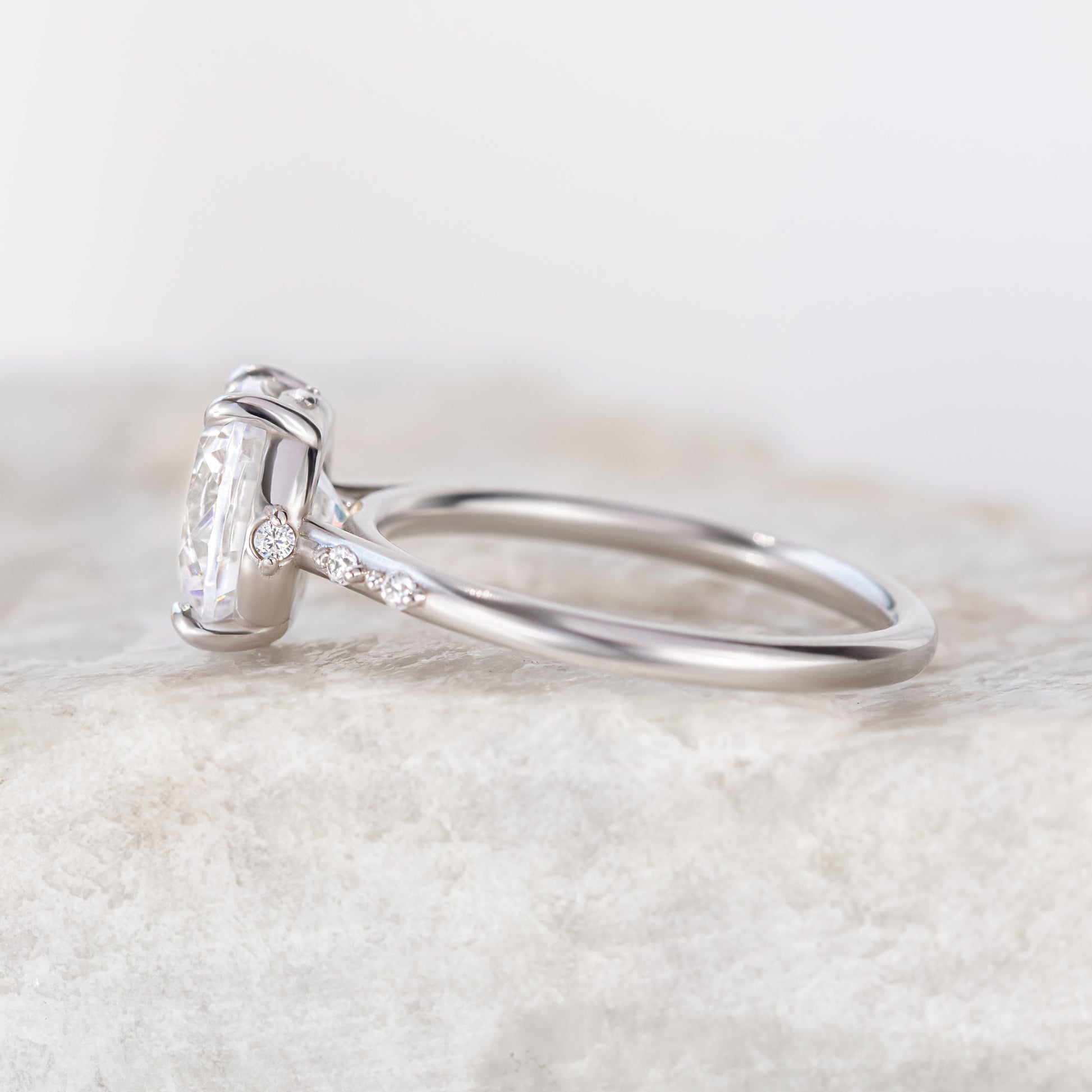 2 CT Round Three Stones Lab Grown Diamond Engagement Ring