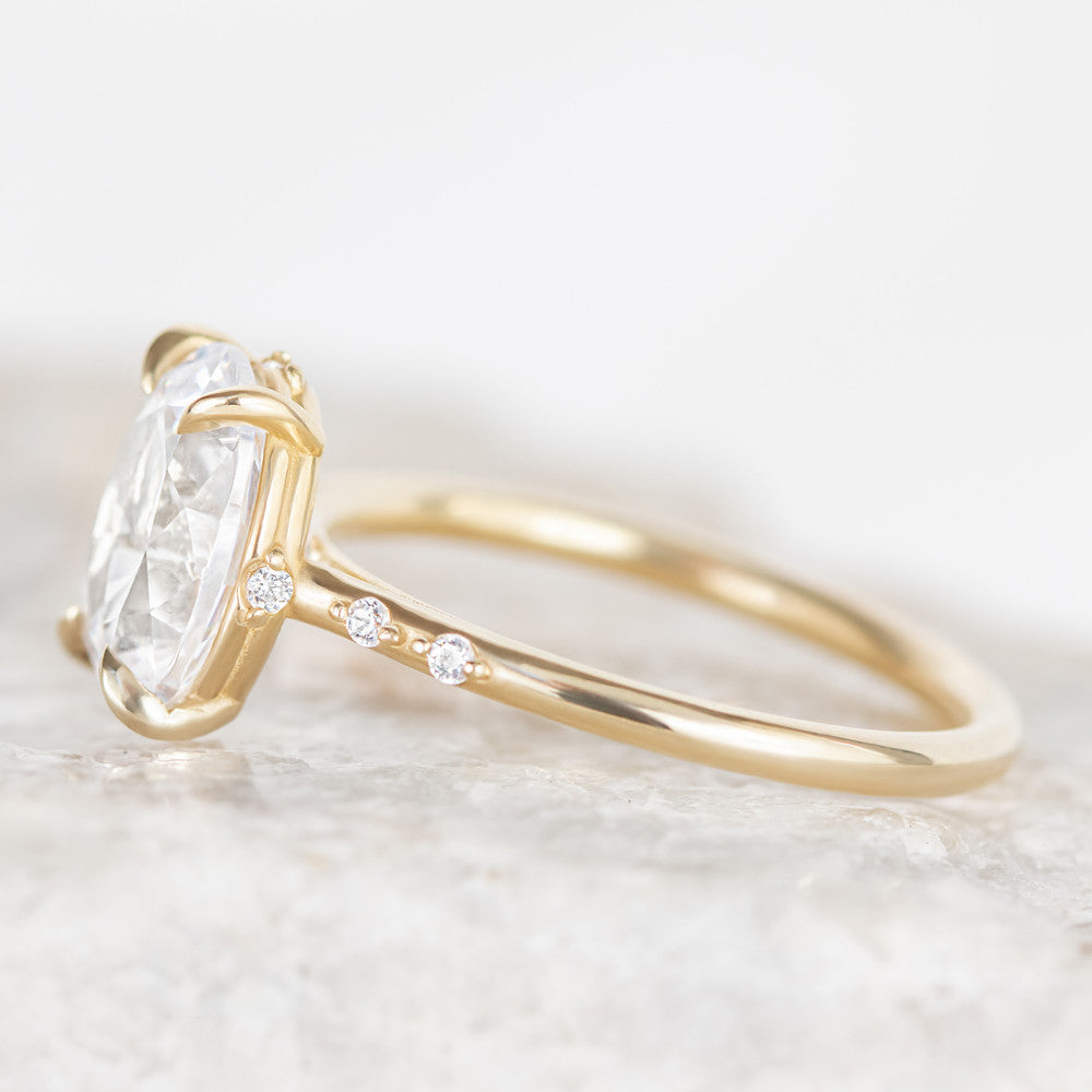 2 CT Round Three Stones Lab Grown Diamond Engagement Ring