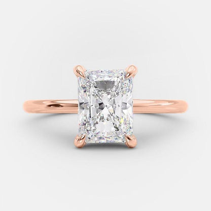 2.43 CT Radiant Cut Solitaire Style Moissanite Engagement Ring 6