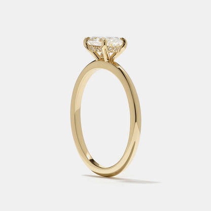 2 CT Round Three Stones Lab Grown Diamond Engagement Ring