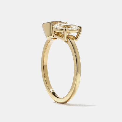 2 CT Round Three Stones Lab Grown Diamond Engagement Ring