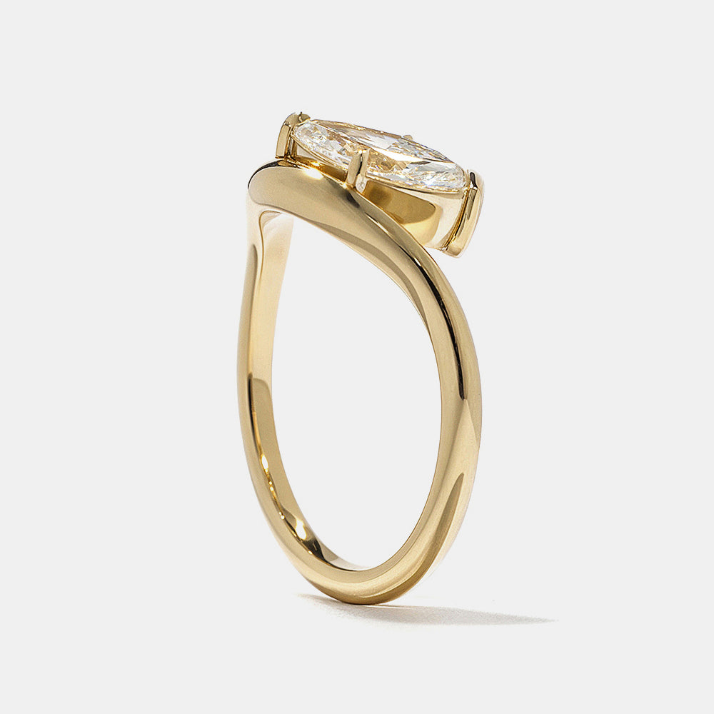 2 CT Round Three Stones Lab Grown Diamond Engagement Ring