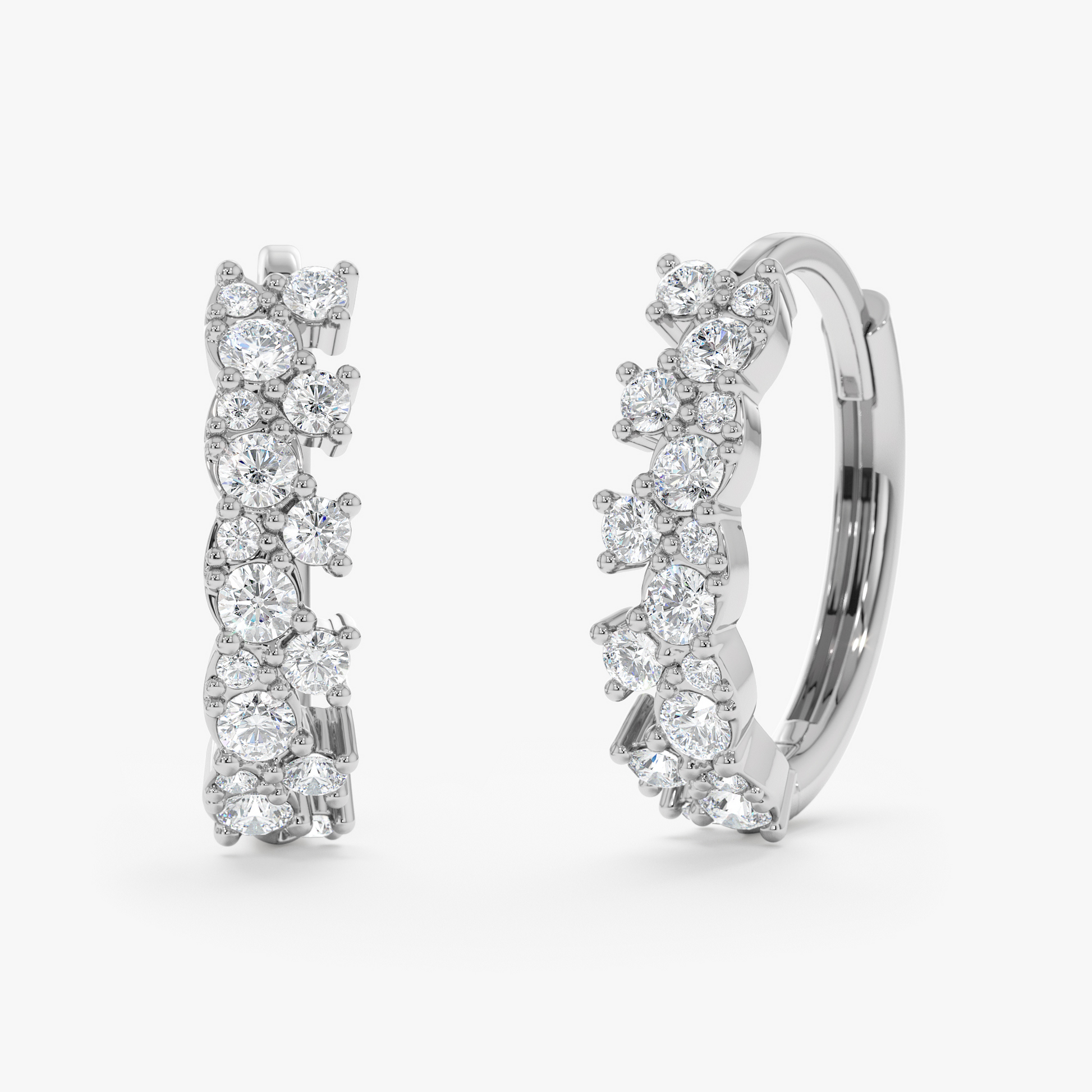 1.0 CT Round Bezel Solitaire Lab Grown Diamond Earrings