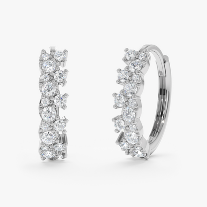 1.0 CT Round Bezel Solitaire Lab Grown Diamond Earrings