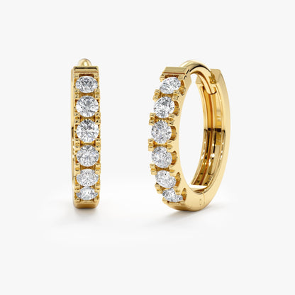 1.0 CT Round Bezel Solitaire Lab Grown Diamond Earrings