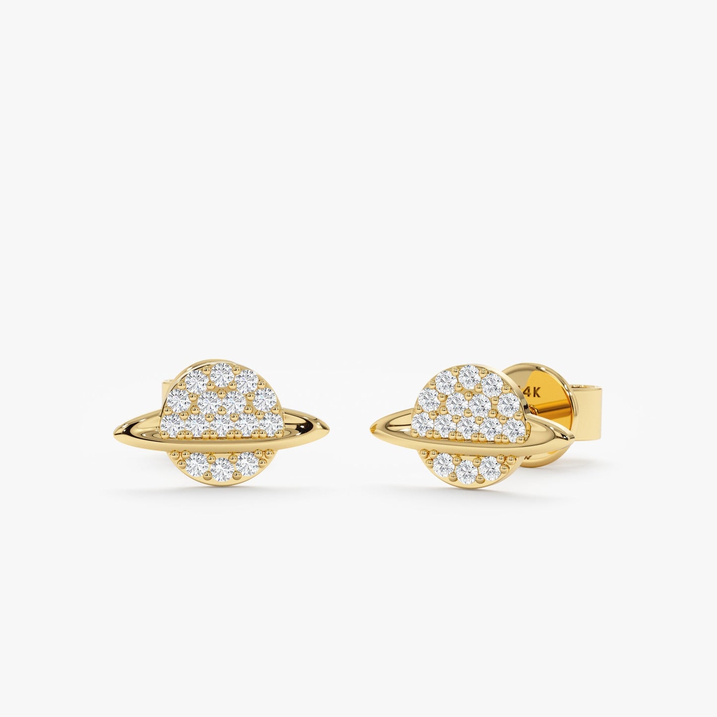 1.0 CT Round Bezel Solitaire Lab Grown Diamond Earrings