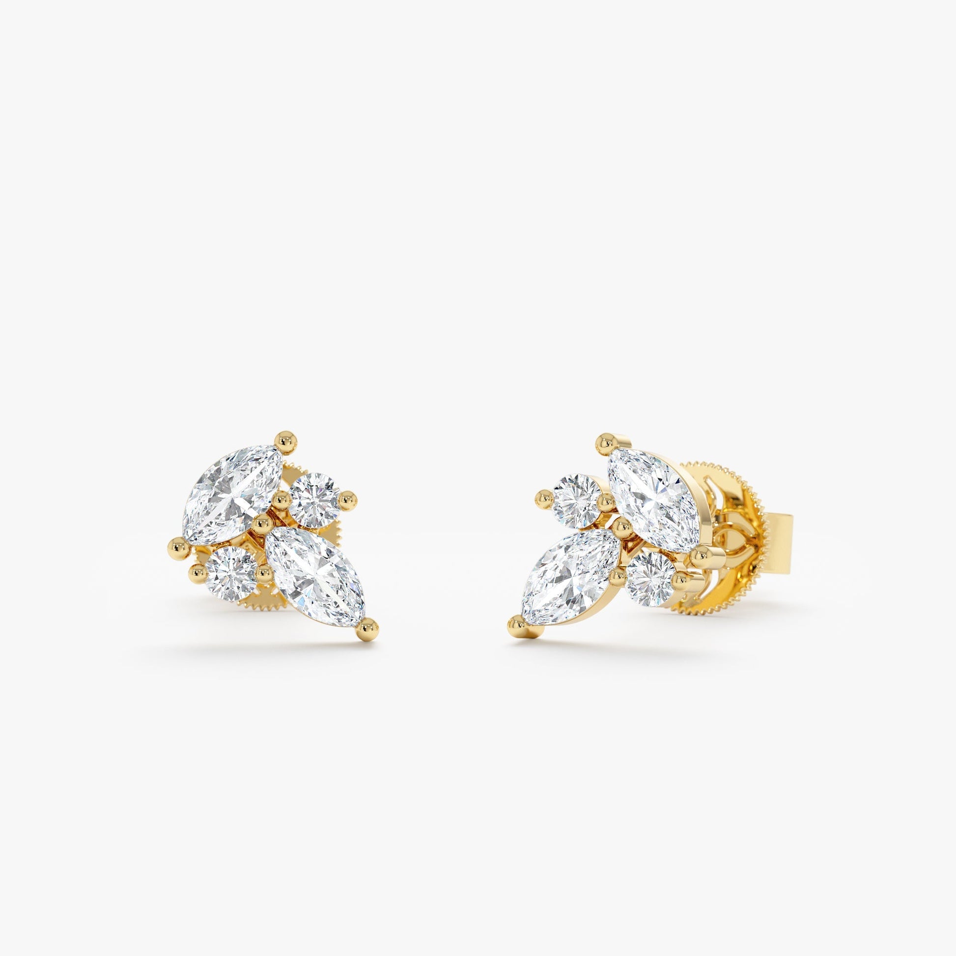 1.0 CT Round Bezel Solitaire Lab Grown Diamond Earrings