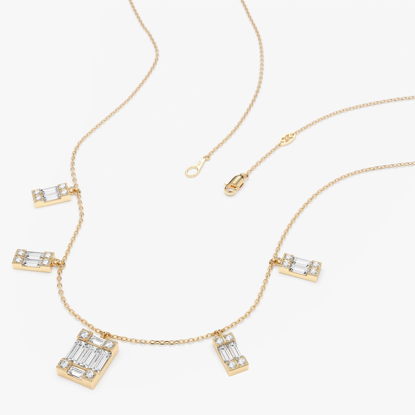 1.0 CT Round Bezel Solitaire Lab Grown Diamond Necklace