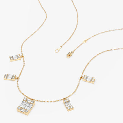 1.0 CT Round Bezel Solitaire Lab Grown Diamond Necklace