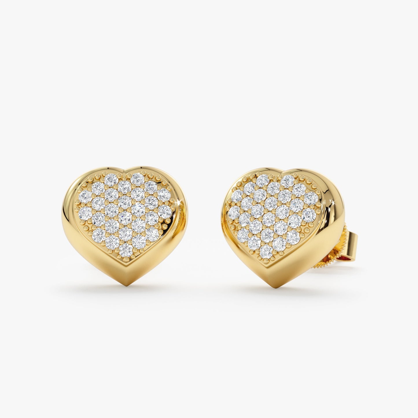 1.0 CT Round Bezel Solitaire Lab Grown Diamond Earrings